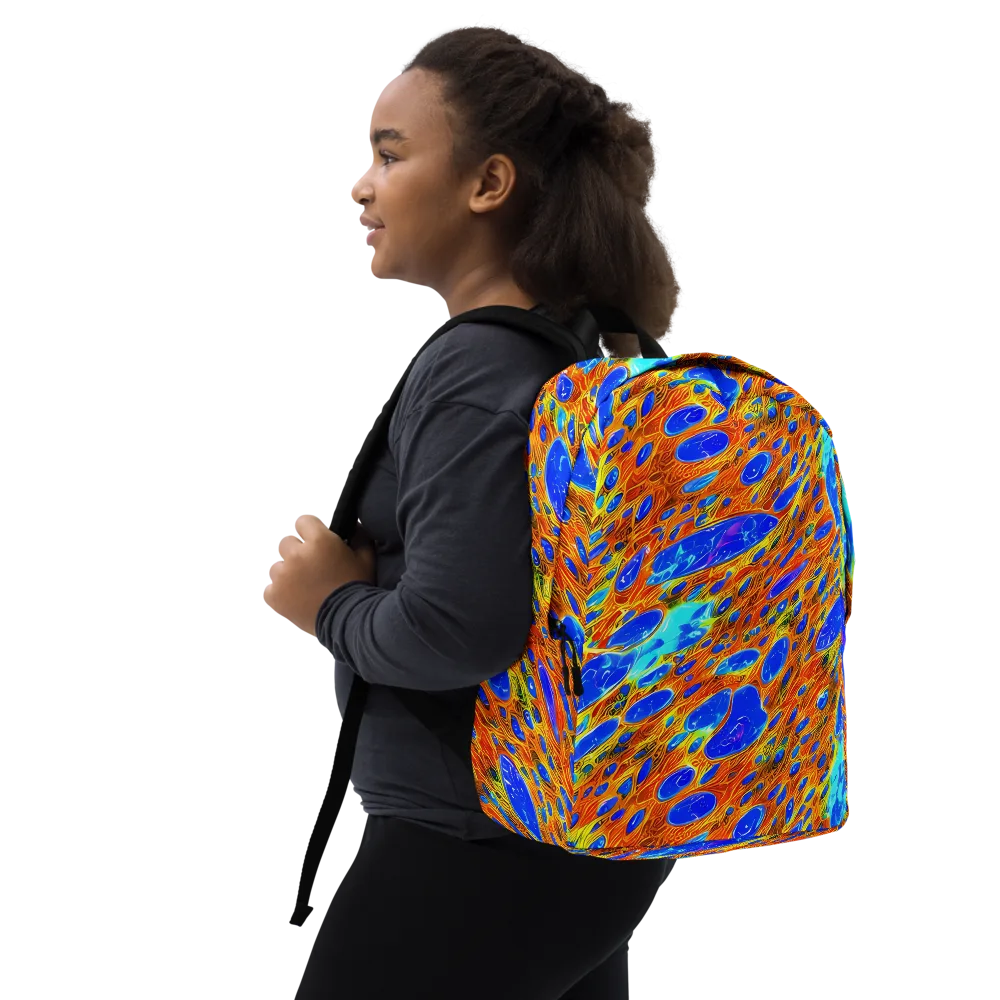 Bluefire Veins on Minimalist Backpack — Right Front