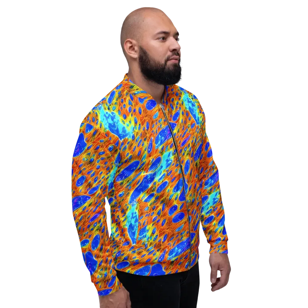 Bluefire Veins on Bomber Jacket — Right