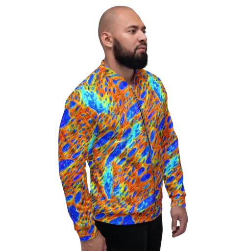 Bluefire Veins on a Bomber Jacket