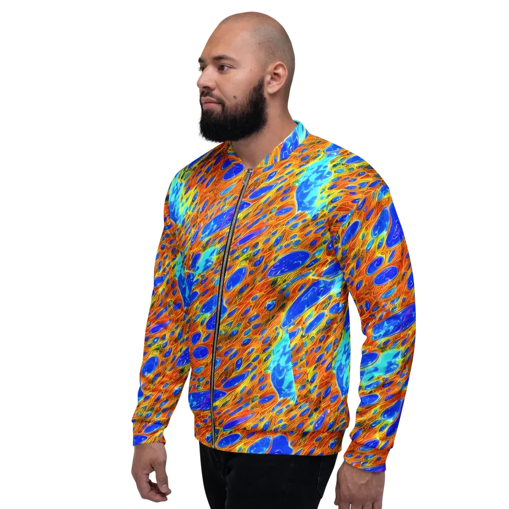 Bluefire Veins on Bomber Jacket — Left