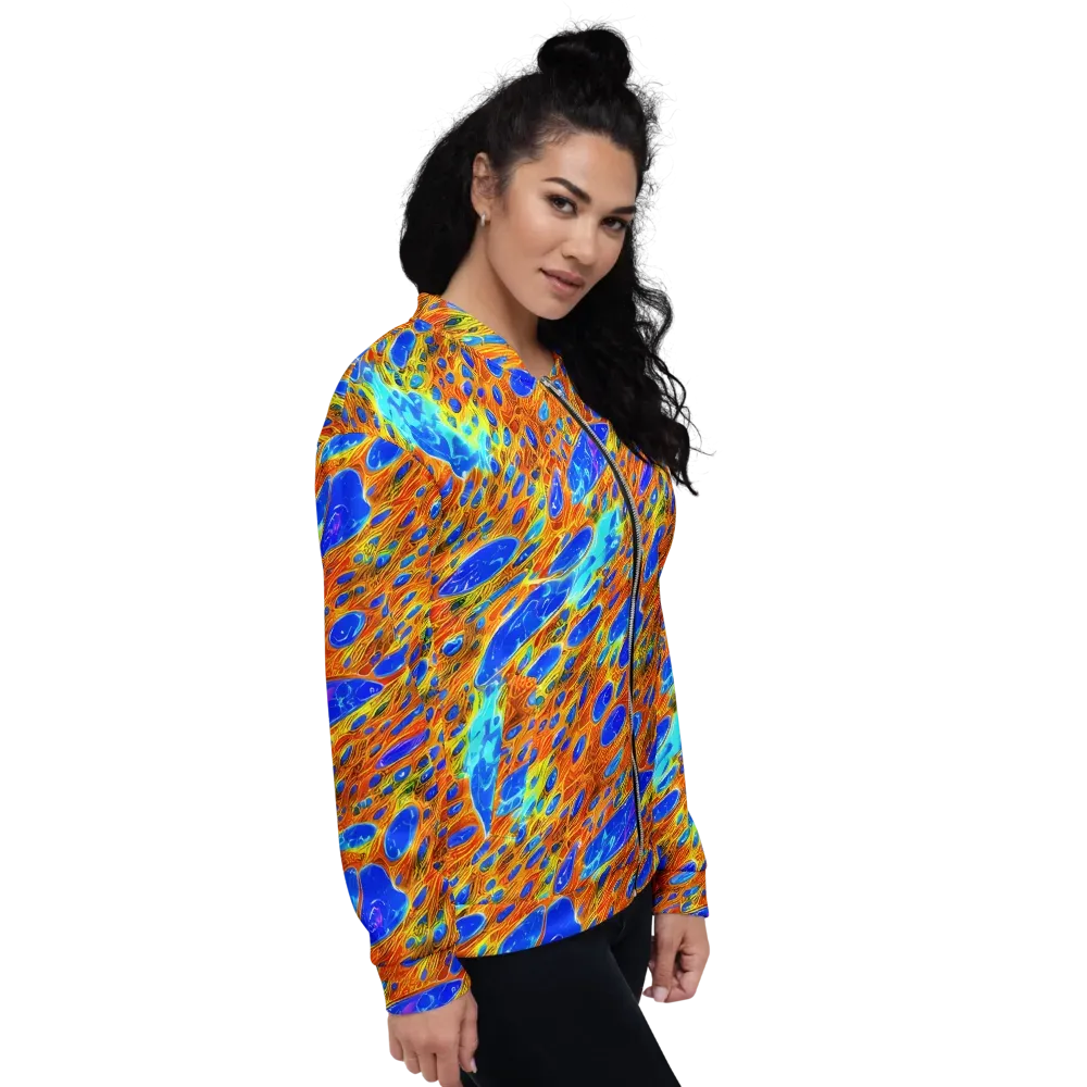 Bluefire Veins on Bomber Jacket — Right