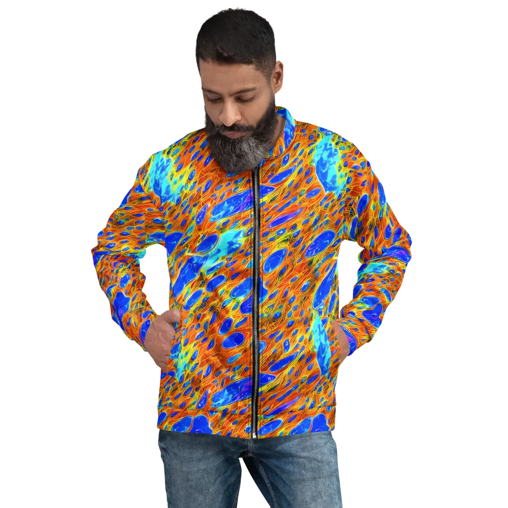 Bluefire Veins on Bomber Jacket — Front