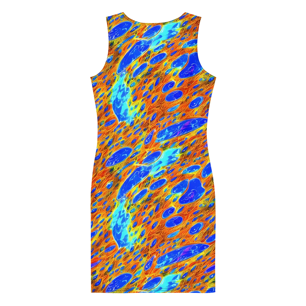 Bluefire Veins on Bodycon Dress — Back