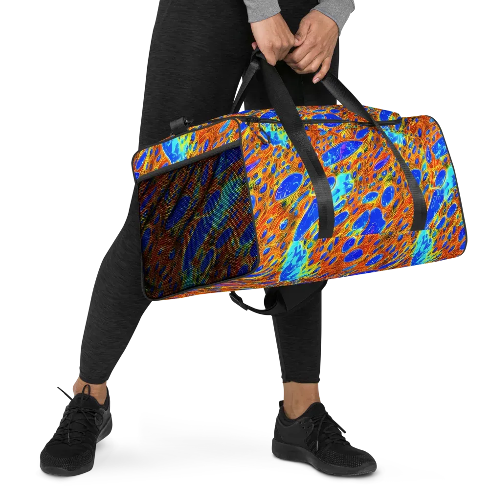 Bluefire Veins on Duffle Bag — Right Front