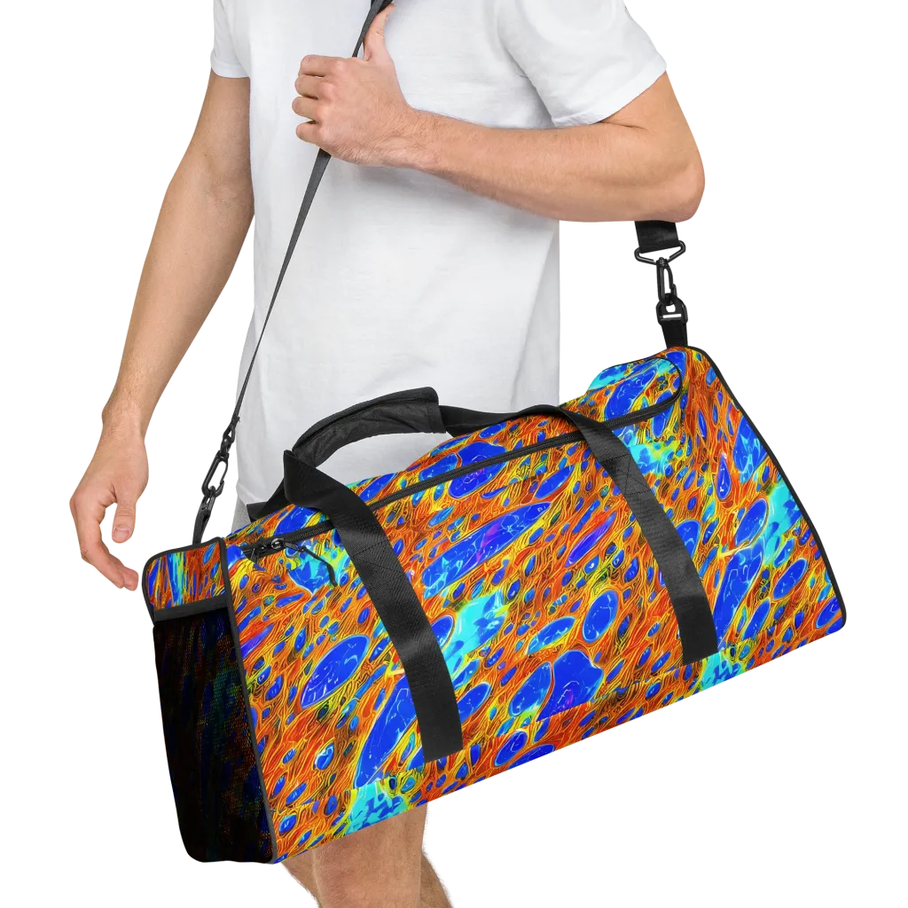 Bluefire Veins on Duffle Bag — Right Front