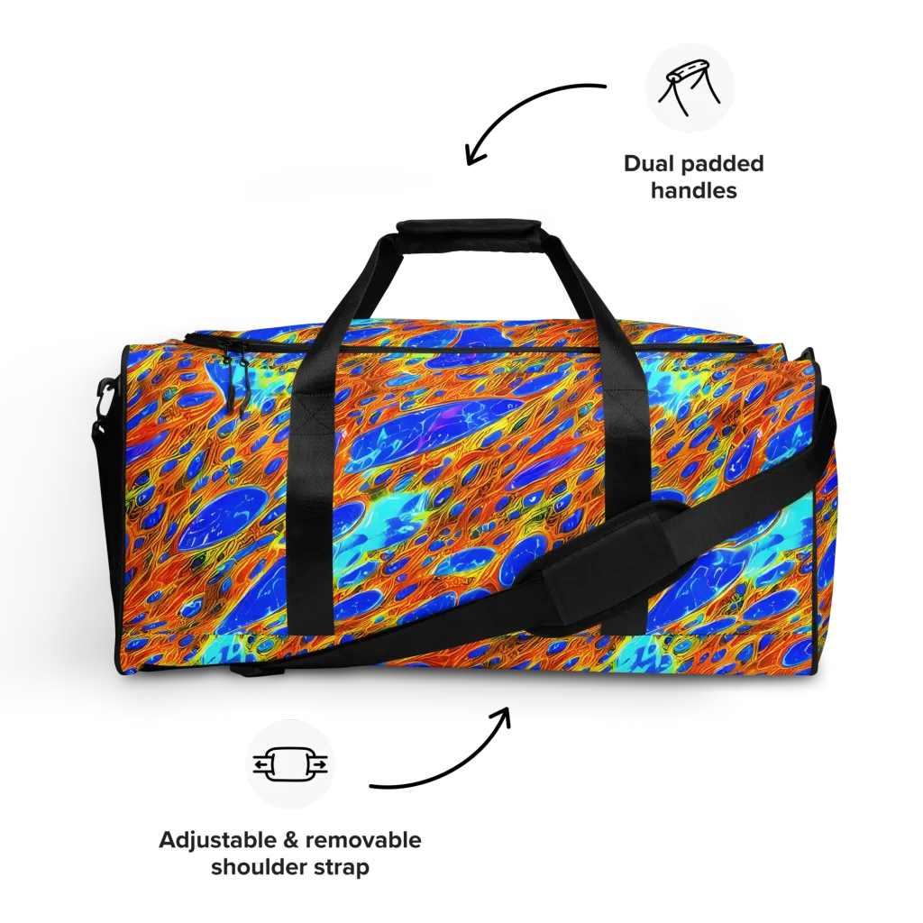 Bluefire Veins on Duffle Bag — Front