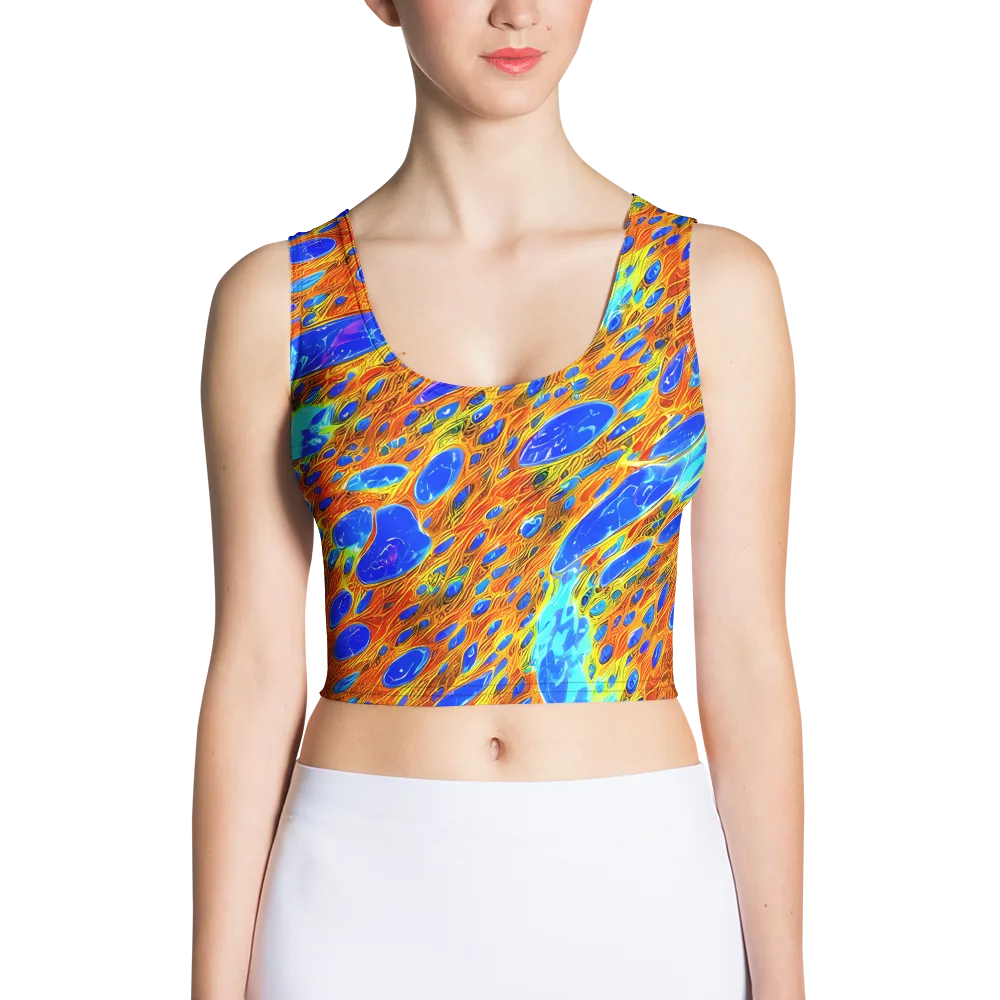 Bluefire Veins on Crop Top — Front