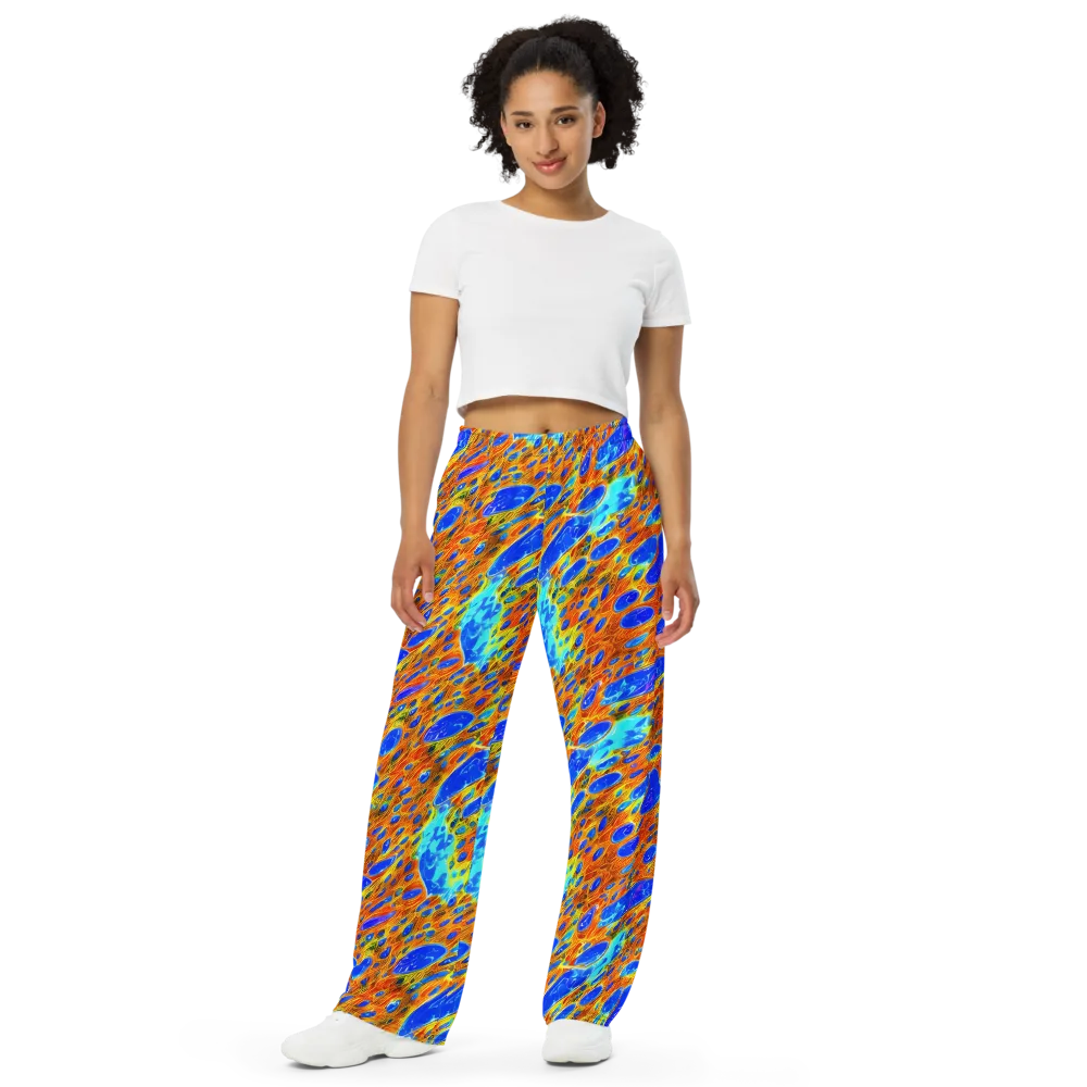 Bluefire Veins on Wide-Leg Pants — Front