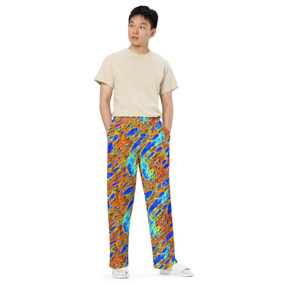 Bluefire Veins on Wide-Leg Pants — Front