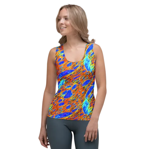 Bluefire Veins on a Women's Tank Top