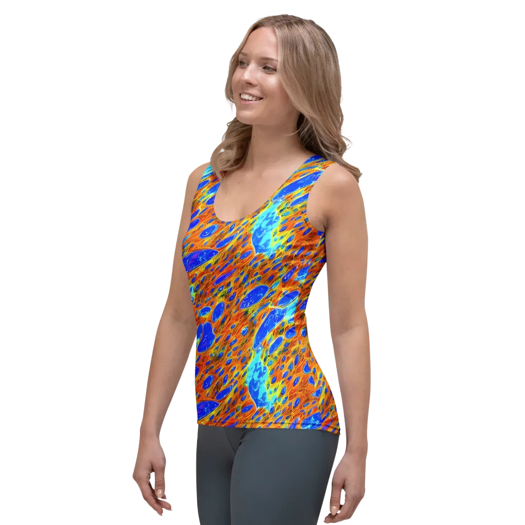 Bluefire Veins on Women's Tank Top — Left Front