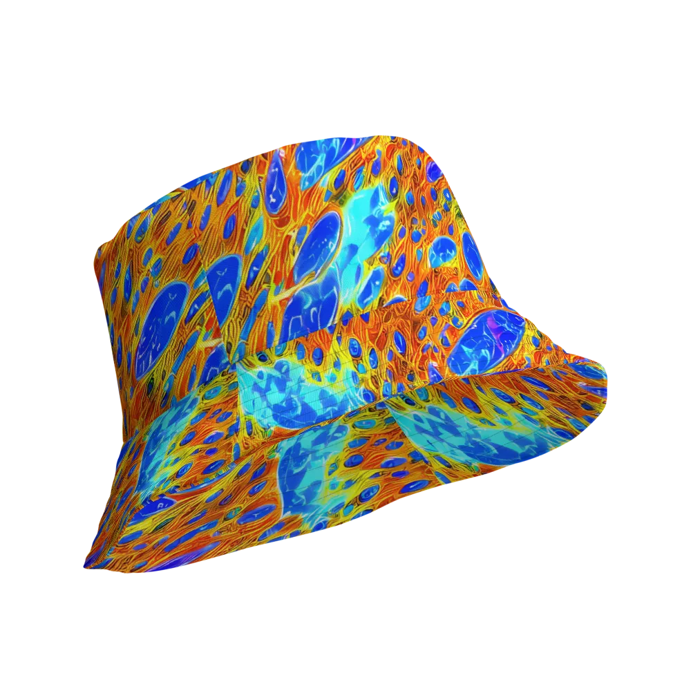 Bluefire Veins on Reversible Bucket Hat — Product details Outside