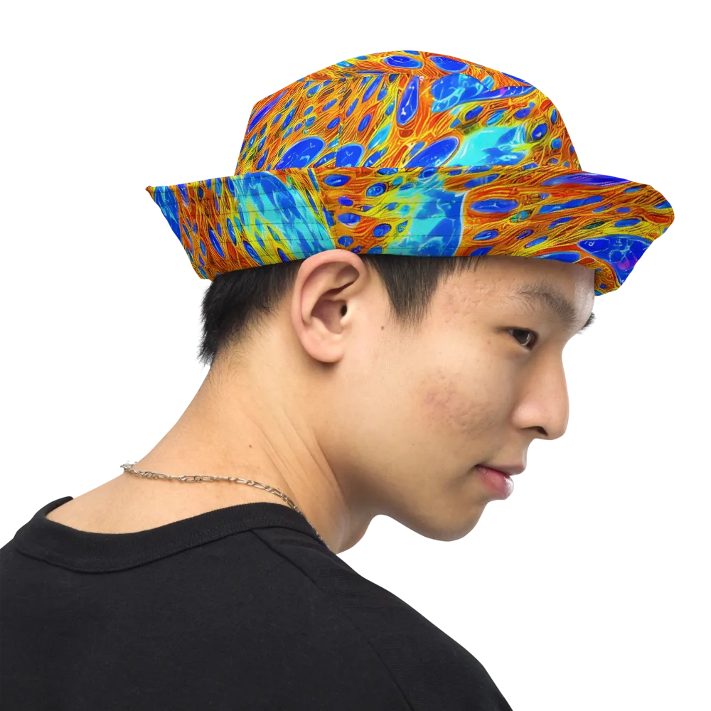 Bluefire Veins on Reversible Bucket Hat — Right Outside