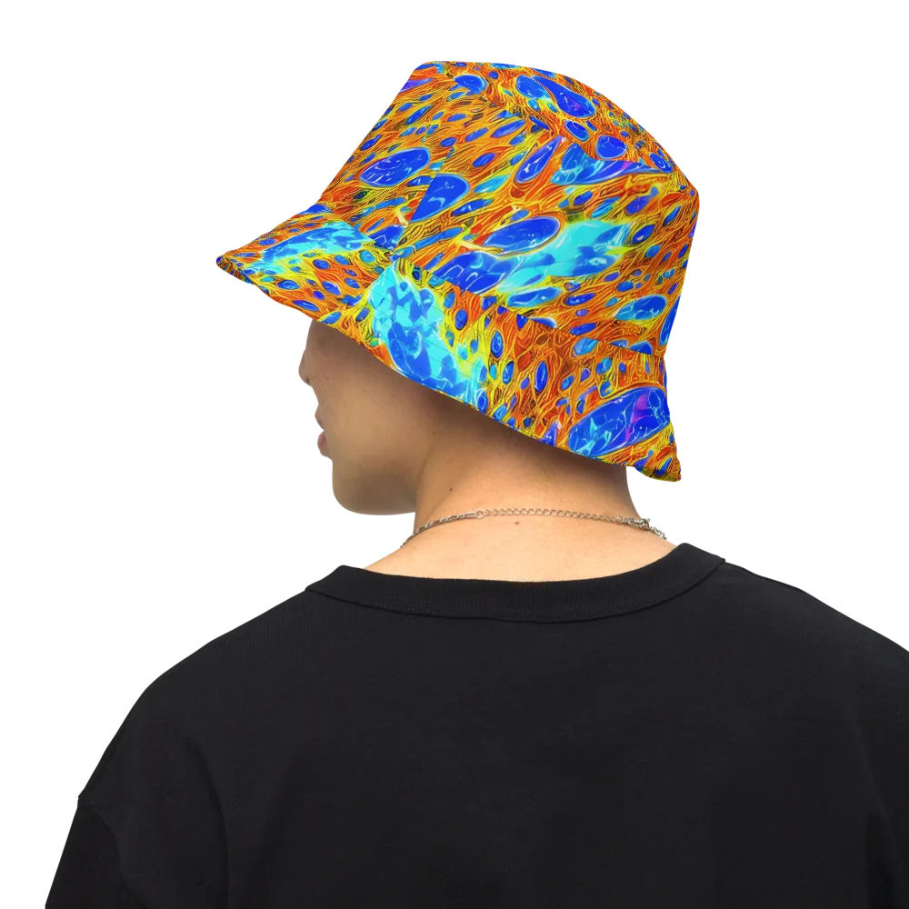 Bluefire Veins on Reversible Bucket Hat — Back Inside