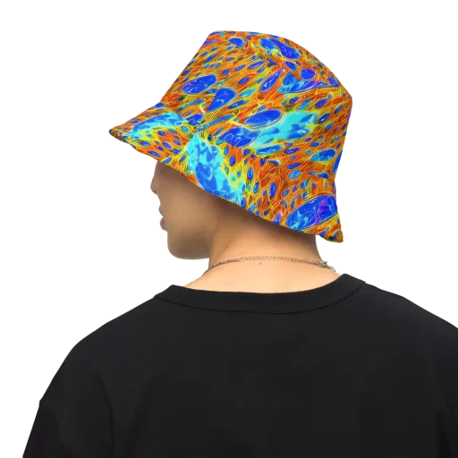 Bluefire Veins on a Reversible Bucket Hat