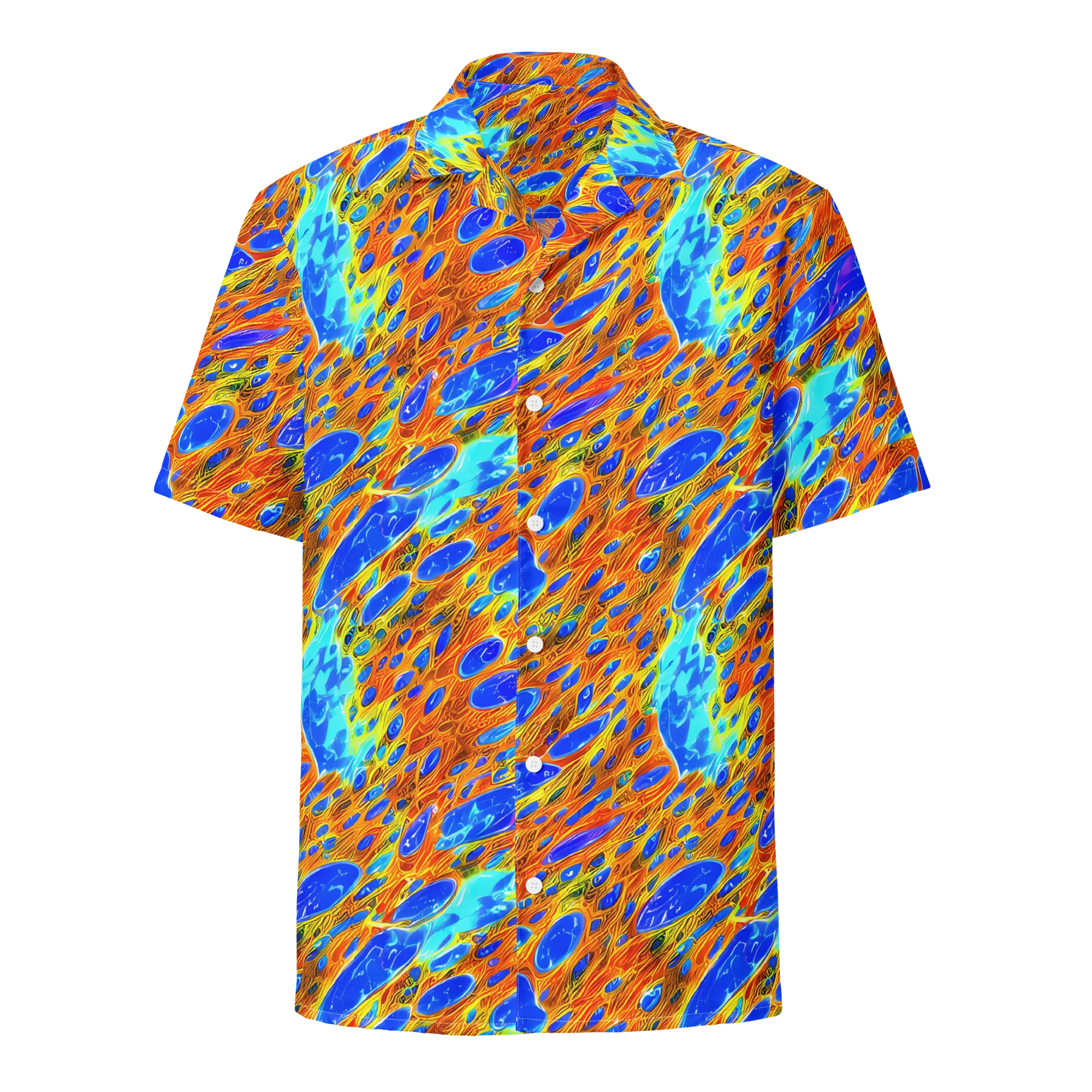 Bluefire Veins on Button Shirt — Front
