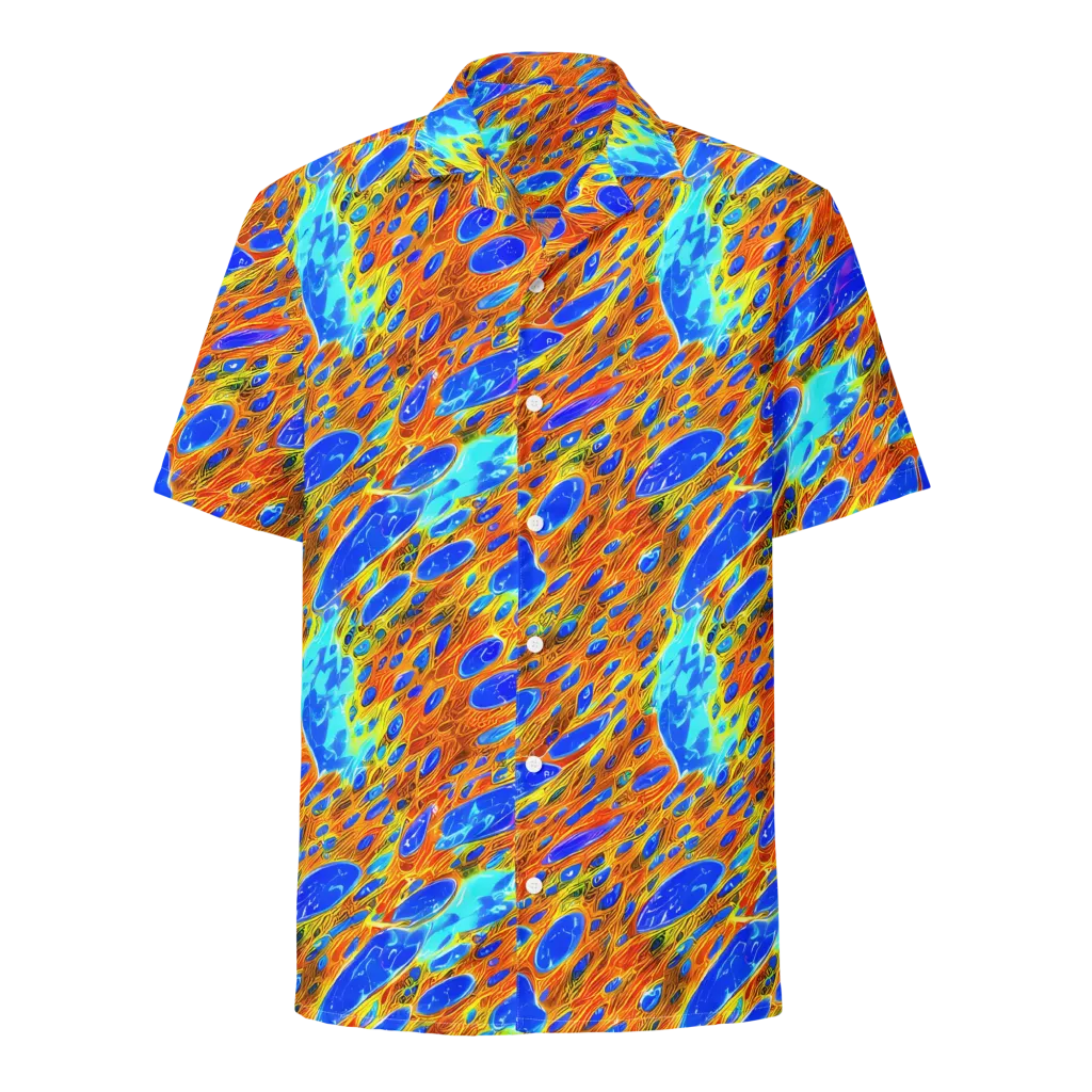Bluefire Veins on Button Shirt — Front