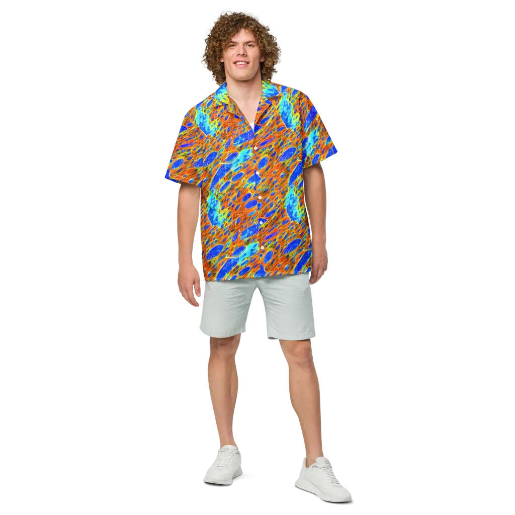 Bluefire Veins on Button Shirt — Front