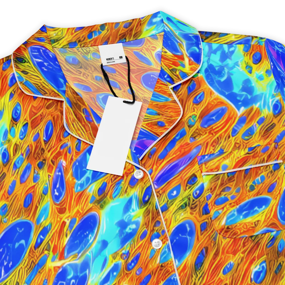 Bluefire Veins on Women's Short Sleeve Pajama Top — Product details
