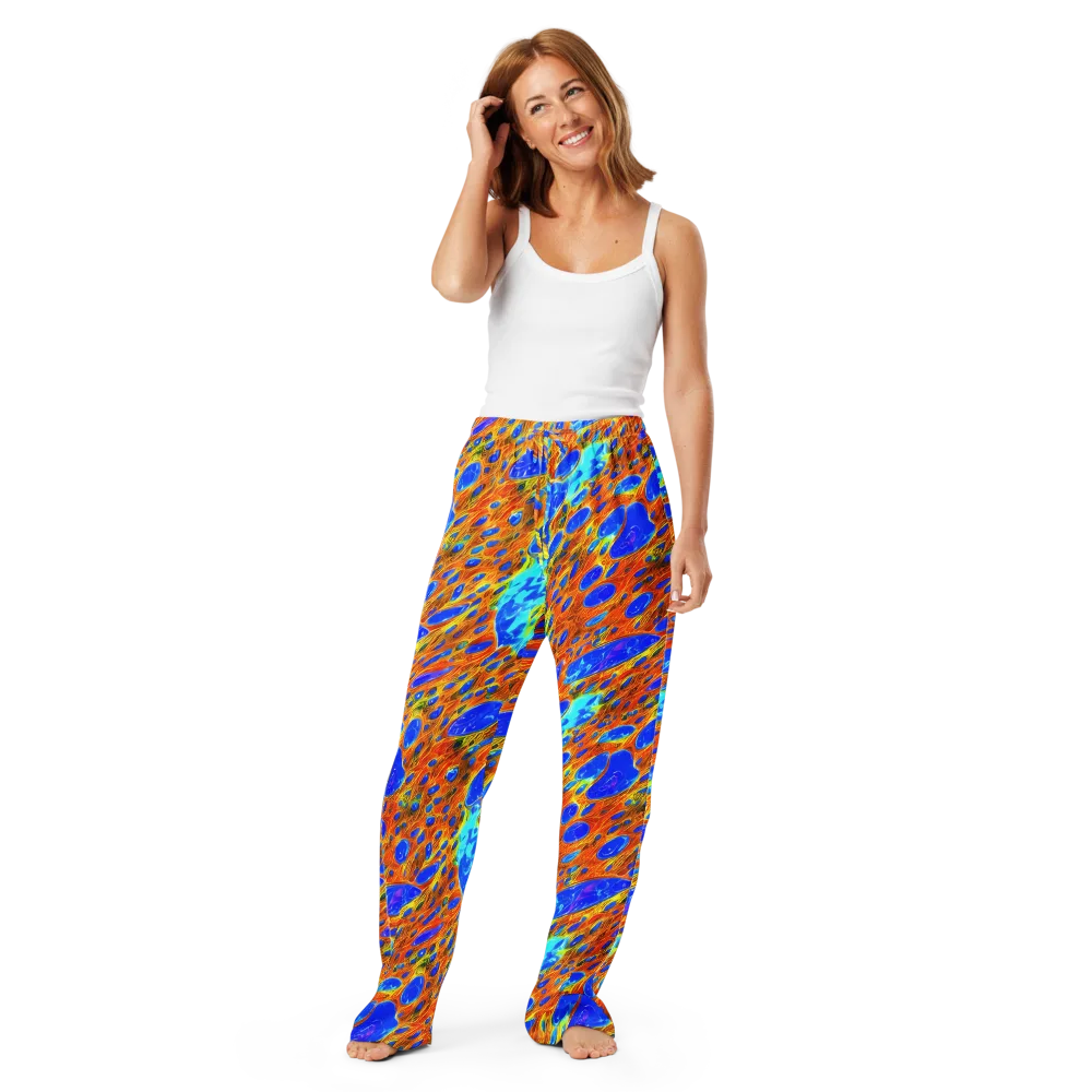 Bluefire Veins on Women's Pajama Pants — Front