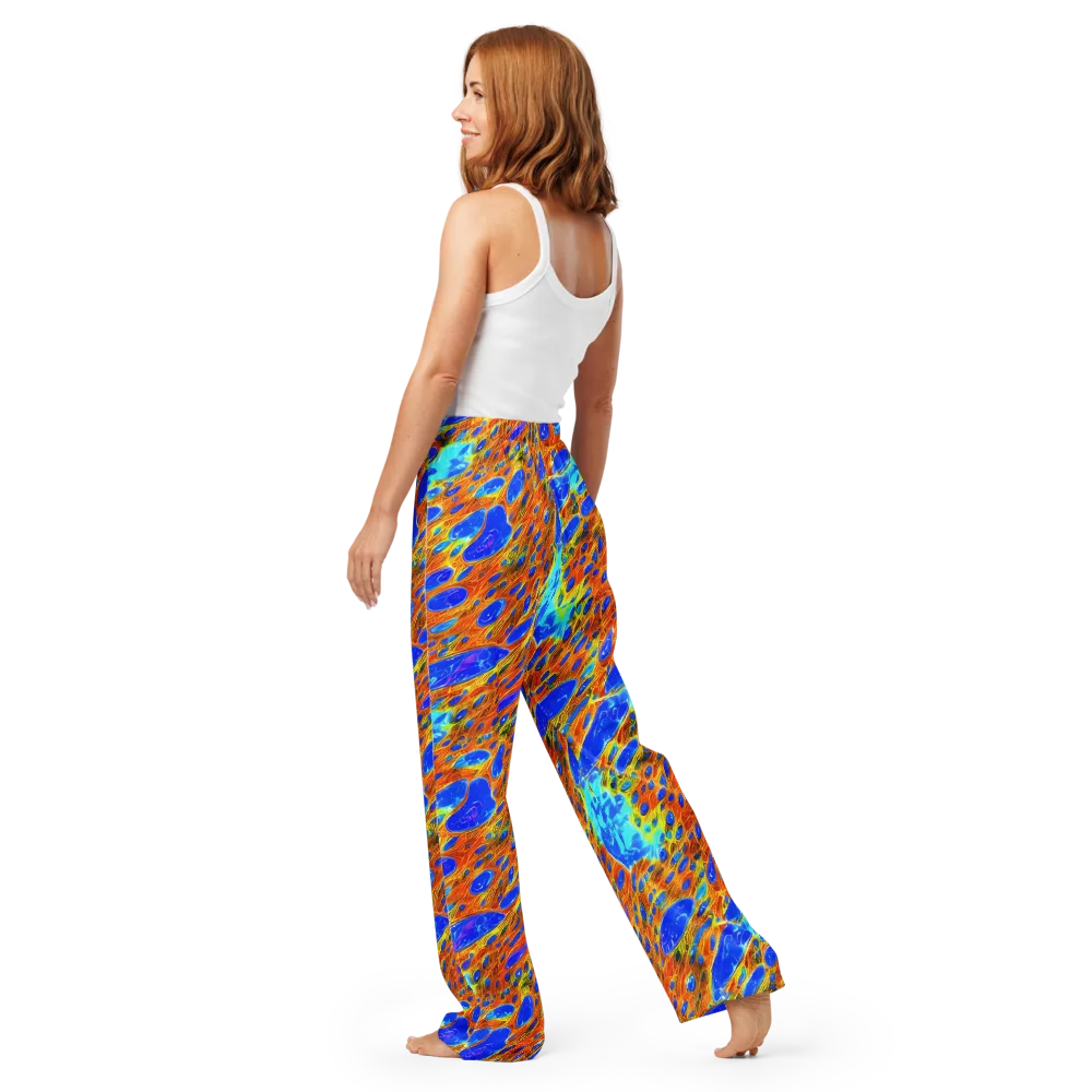 Bluefire Veins on Women's Pajama Pants — Back