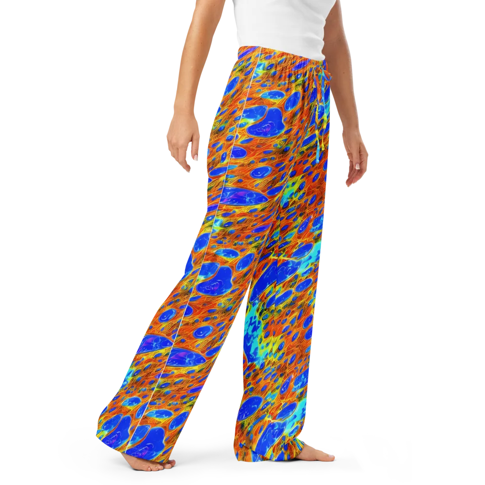 Bluefire Veins on Women's Pajama Pants — Right Front