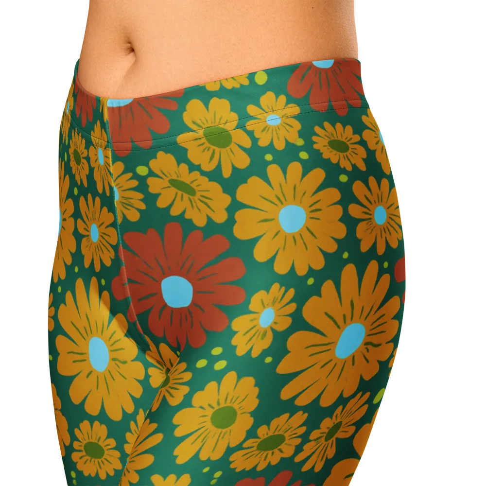 Marigold Voltage on Capri Leggings — Zoomed-in
