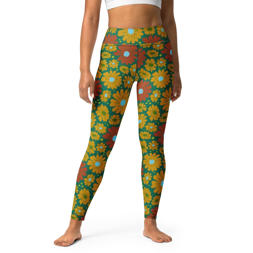 Marigold Voltage on Yoga Leggings — Front