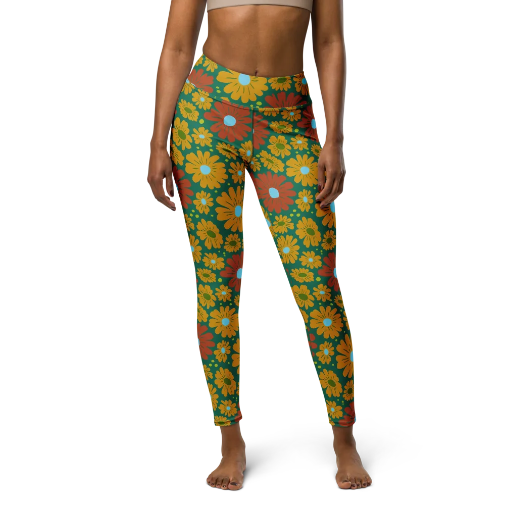 Marigold Voltage on Yoga Leggings — Front