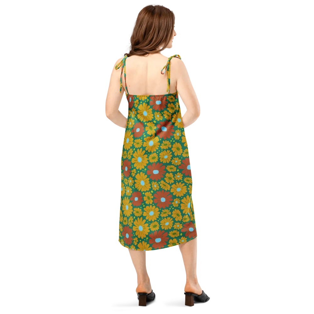 Marigold Voltage on Slip Dress — Back