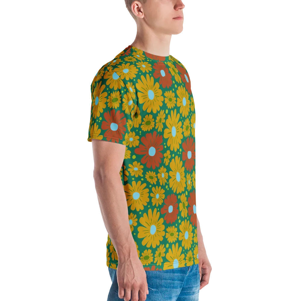 Marigold Voltage on Men's Crew Neck T-Shirt — Right