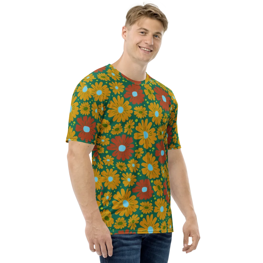 Marigold Voltage on Men's Crew Neck T-Shirt — Right