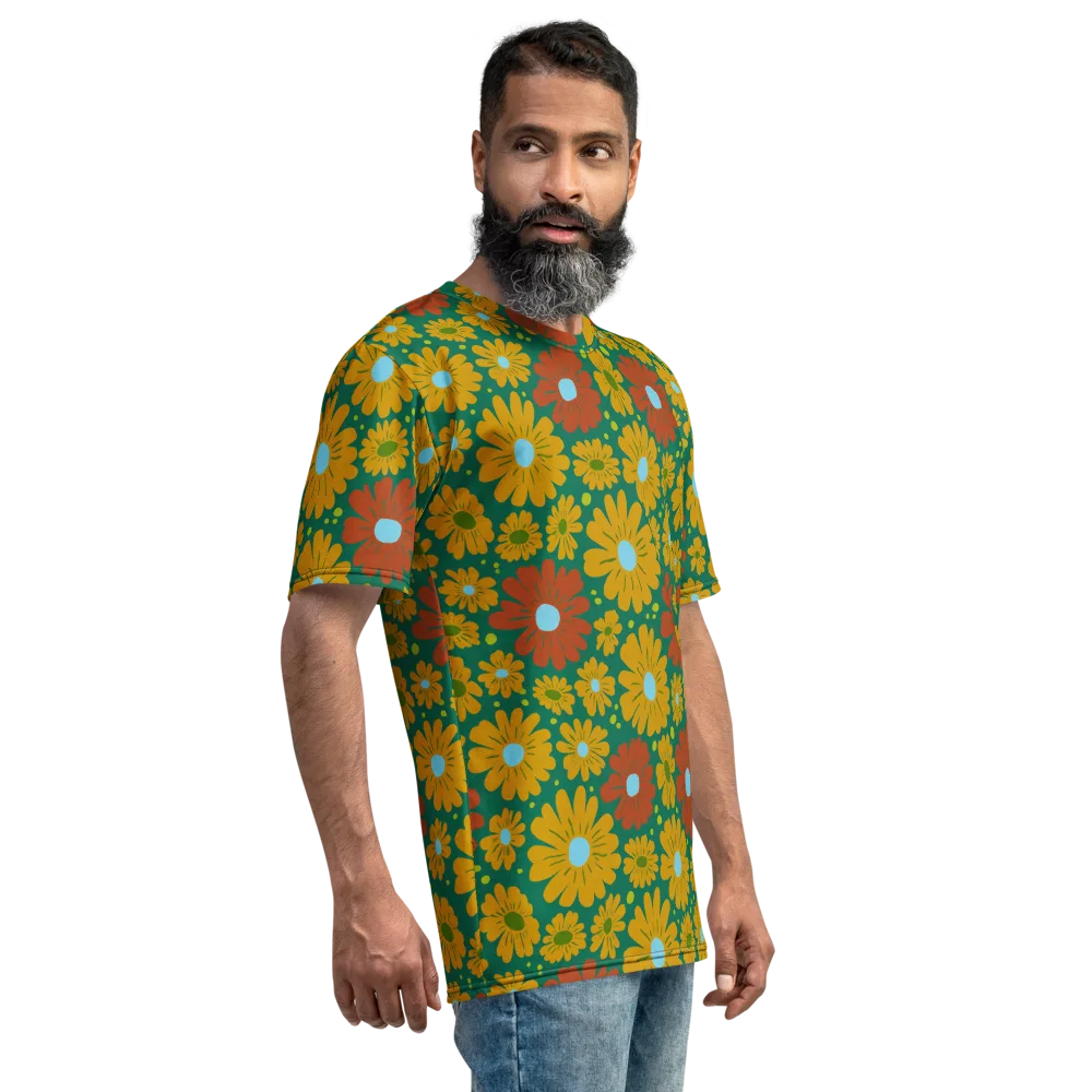 Marigold Voltage on Men's Crew Neck T-Shirt — Right