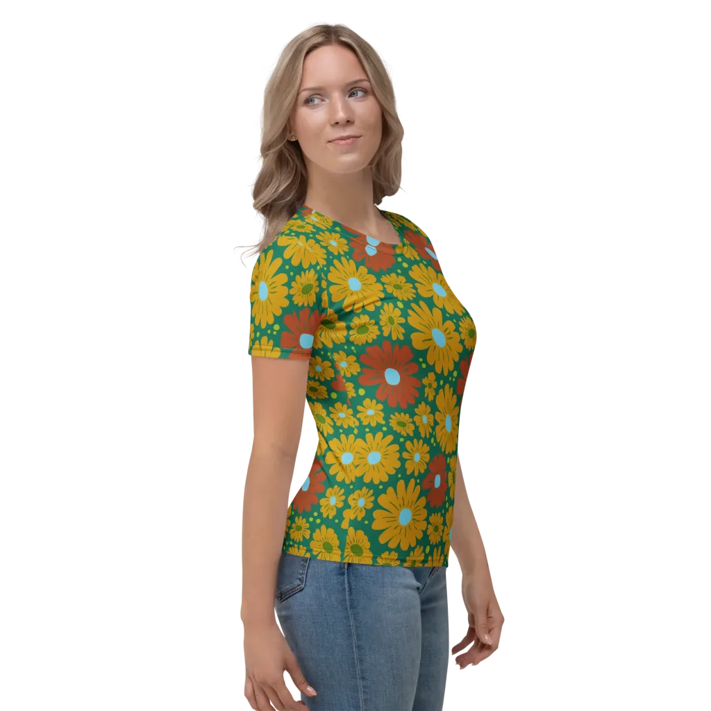 Marigold Voltage on Women's Crew Neck T-Shirt — Right