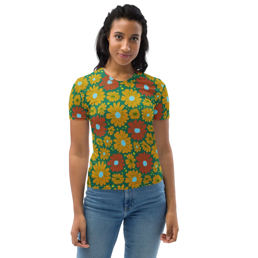 Marigold Voltage on Women's Crew Neck T-Shirt — Front