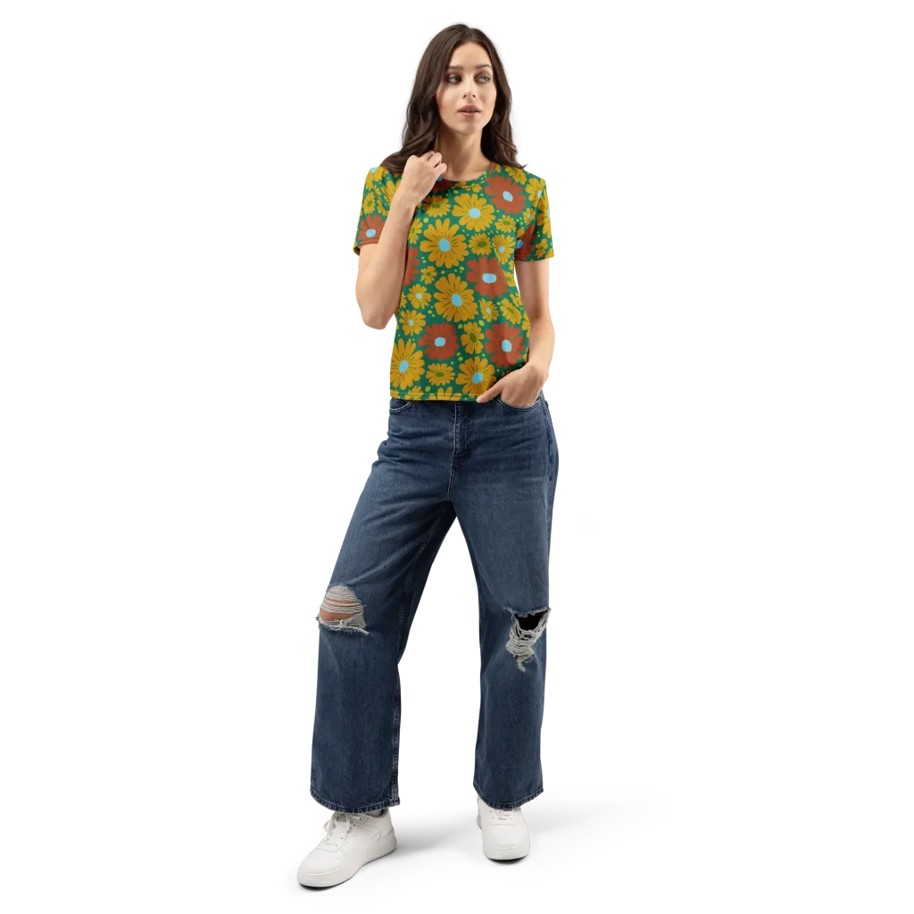 Marigold Voltage on Women's Crew Neck T-Shirt — Front