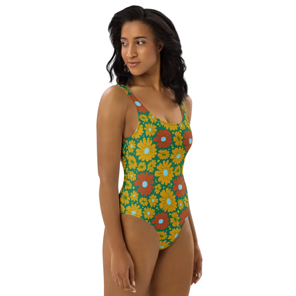Marigold Voltage on One-Piece Swimsuit — Right