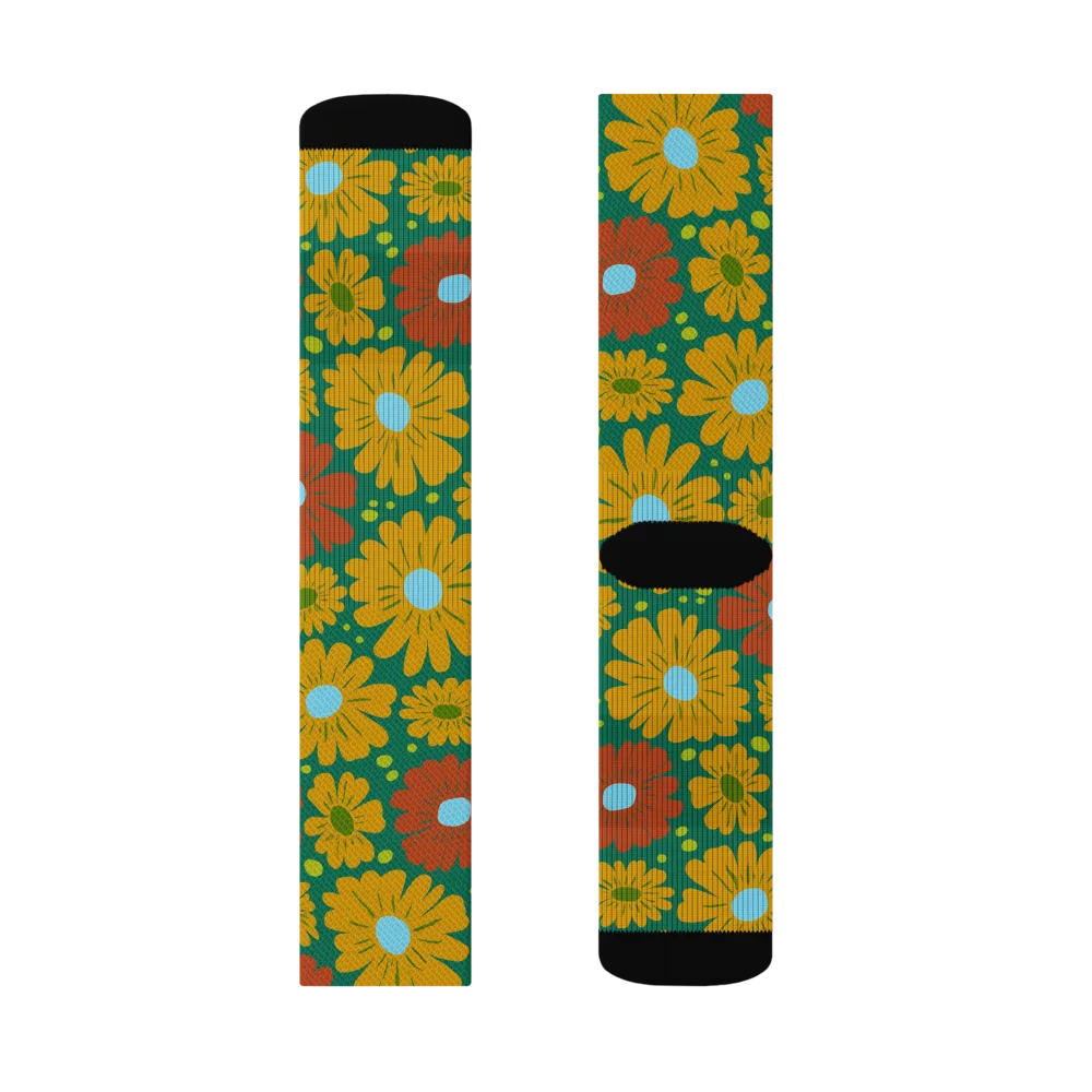 Marigold Voltage on Socks — Left Sock