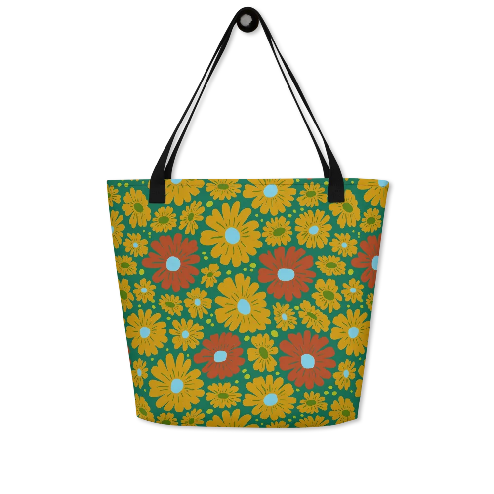 Marigold Voltage on Large Tote Bag W/ Pocket — Front