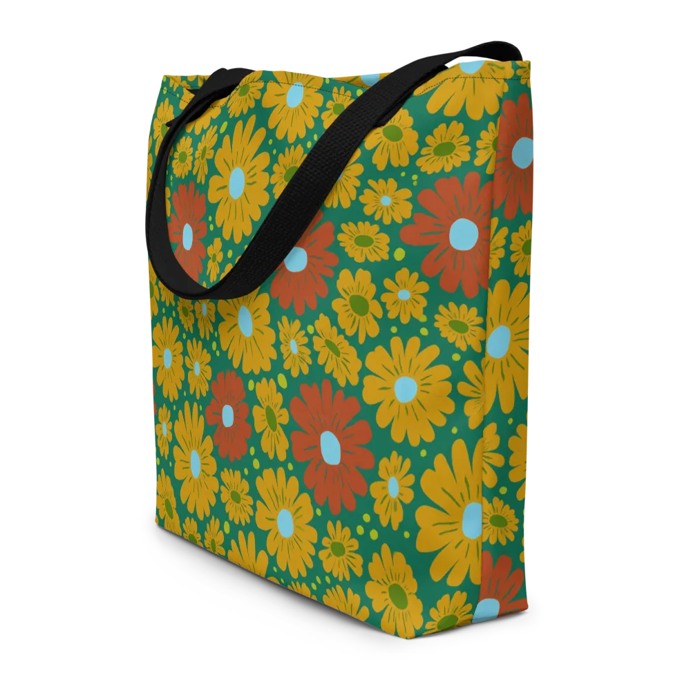 Marigold Voltage on Large Tote Bag W/ Pocket — Front