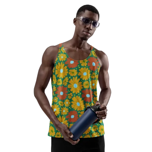 Marigold Voltage on a Men's Tank Top