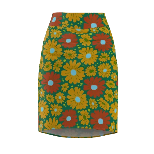 Marigold Voltage on a Pencil Skirt