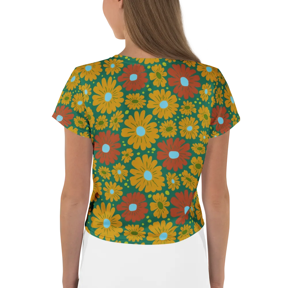 Marigold Voltage on Crop Tee — Back