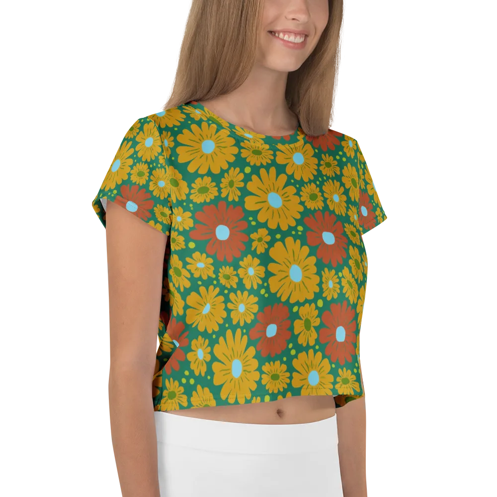 Marigold Voltage on Crop Tee — Right