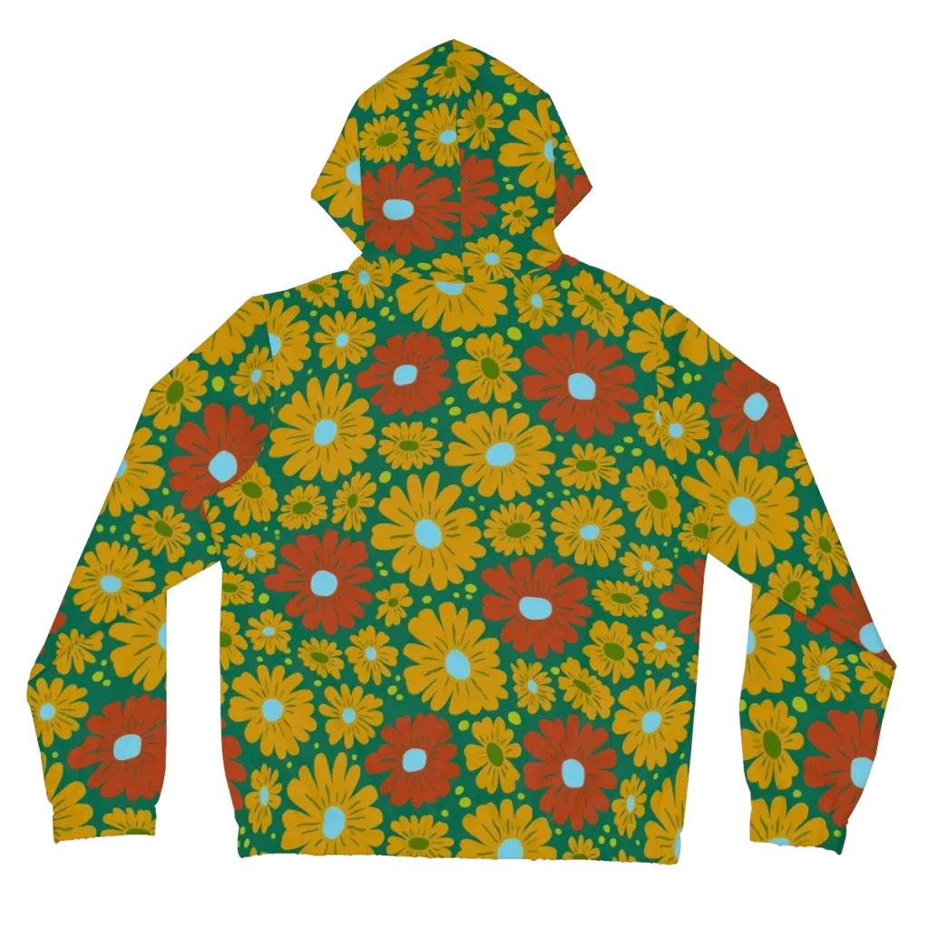 Marigold Voltage on Women's Full-Zip Hoodie — Back