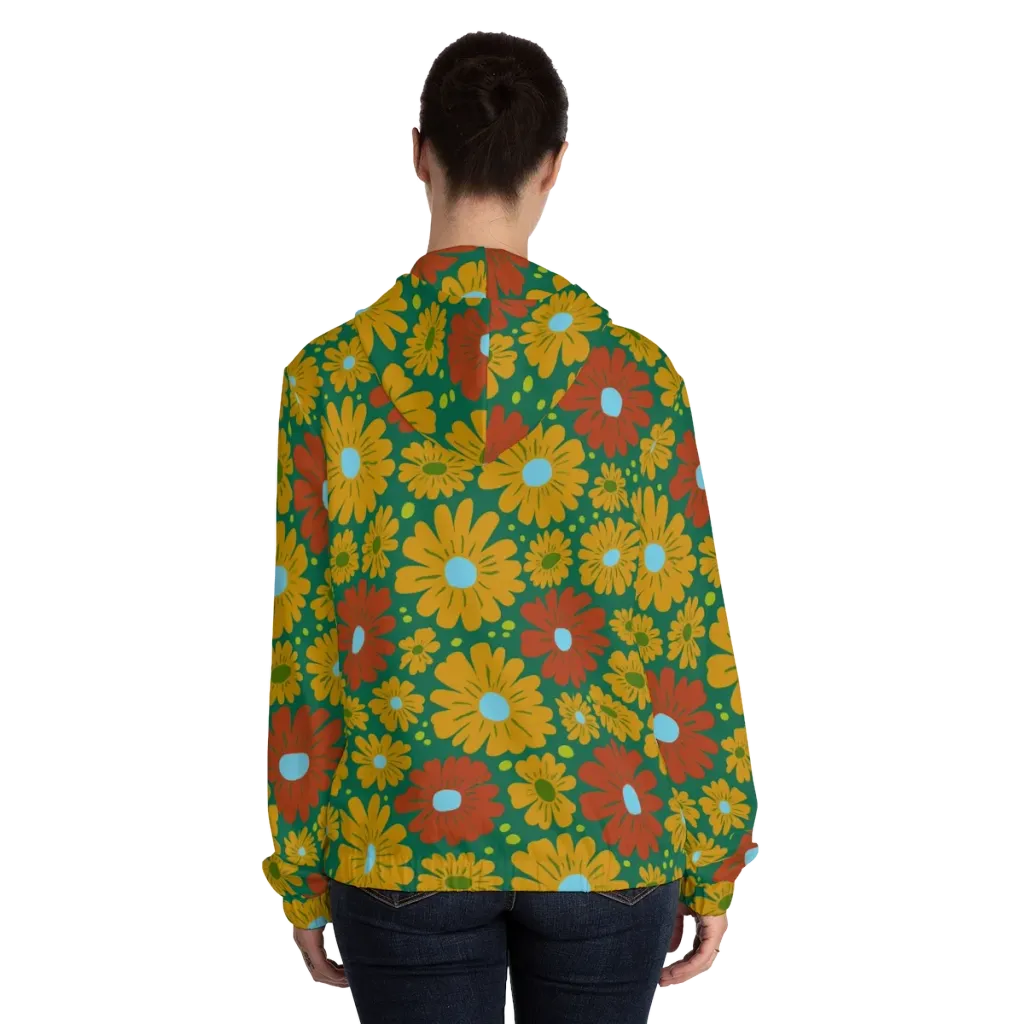 Marigold Voltage on Women's Full-Zip Hoodie — Back On Person