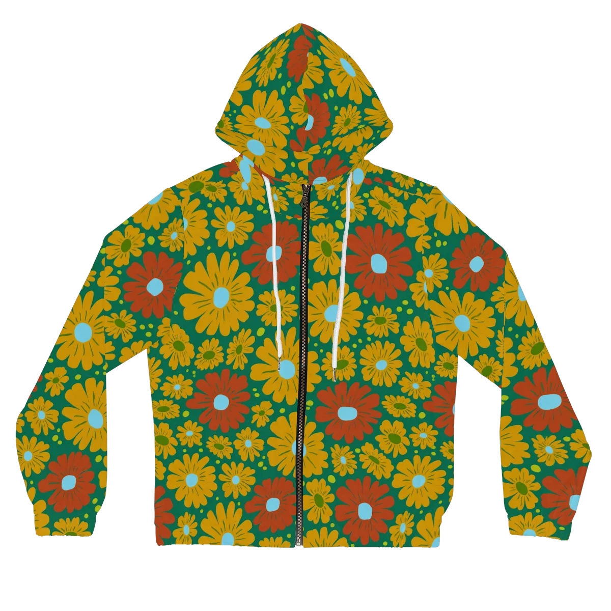 Marigold Voltage on Women's Full-Zip Hoodie — Front