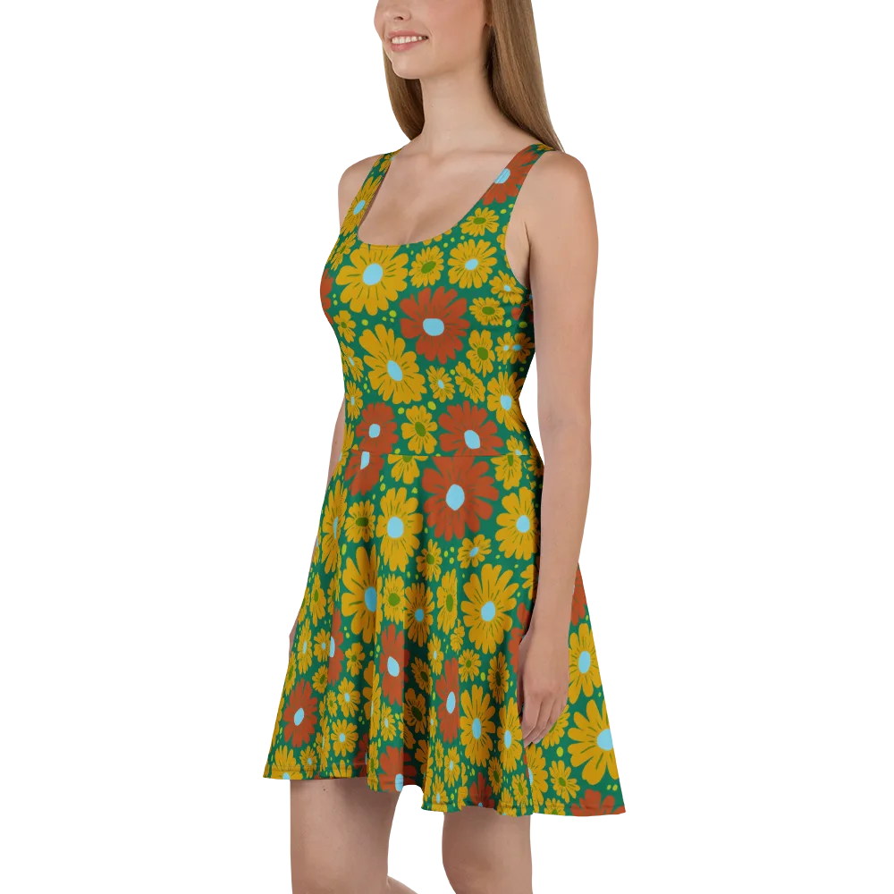 Marigold Voltage on Skater Dress — Left