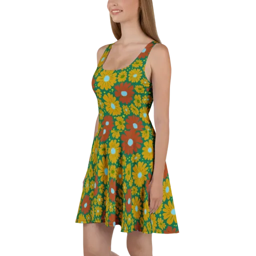 Marigold Voltage on a Skater Dress