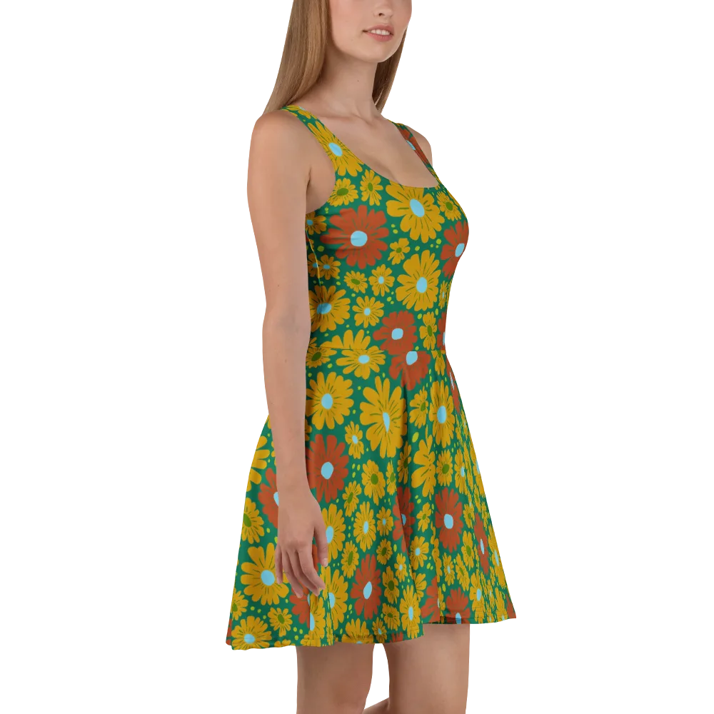 Marigold Voltage on Skater Dress — Right